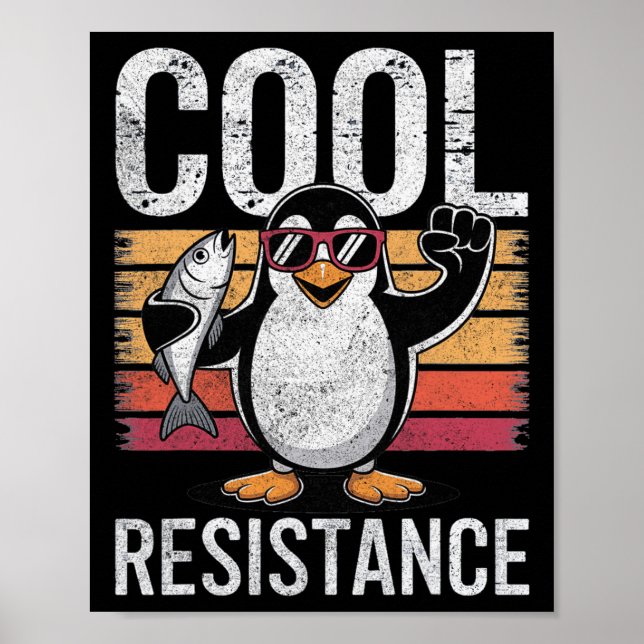 Subtle Cool Resistance Penguin Tariffs Protest Ant Poster (Front)