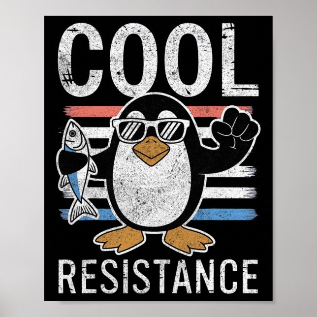 Subtle Cool Resistance Penguin Tariffs Protest Ant Poster (Front)