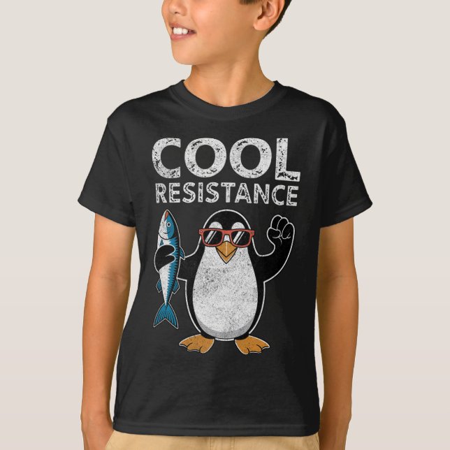 Subtle Cool Resistance Penguin Tariffs Protest Ant T-Shirt (Front)