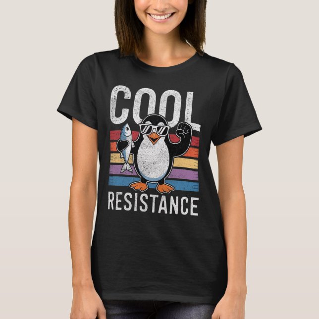 Subtle Cool Resistance Penguin Tariffs Protest Ant T-Shirt (Front)