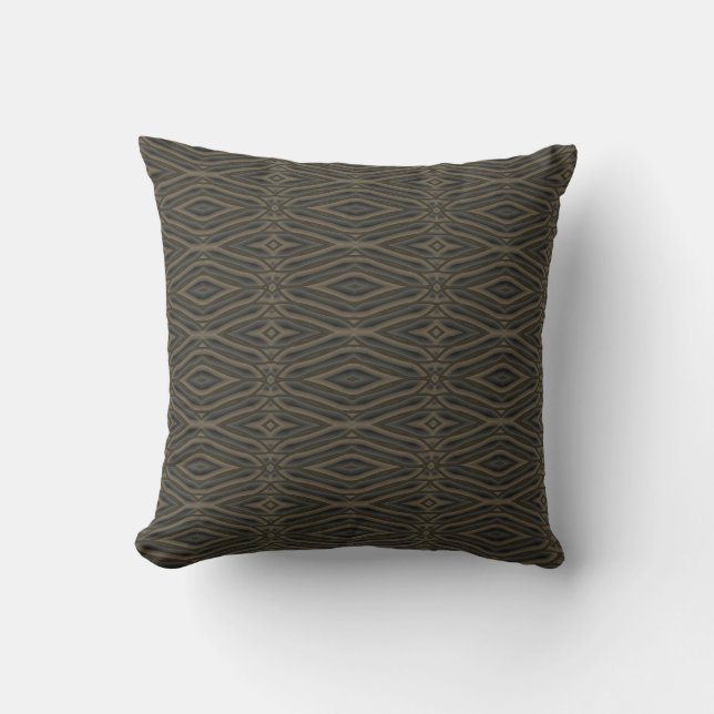Subtle, dark grays and greens throw pillow (Front)