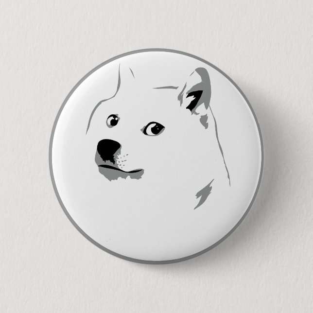 Subtle dogecoin pin badge (Front)