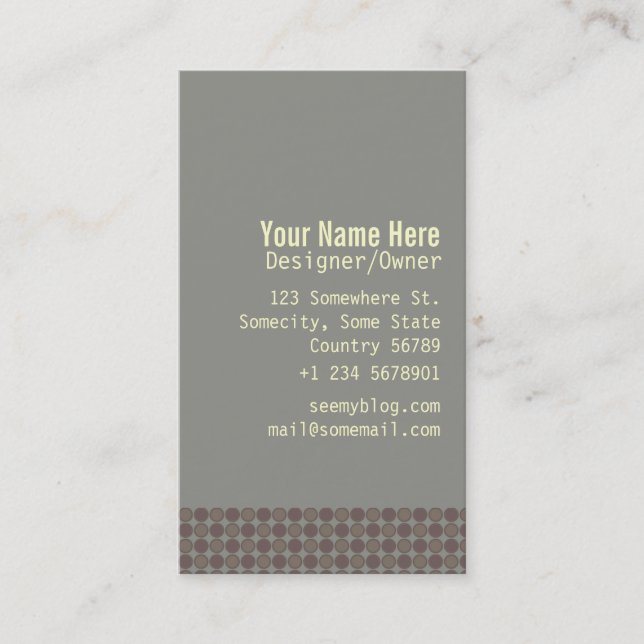 Subtle dots business card (Front)