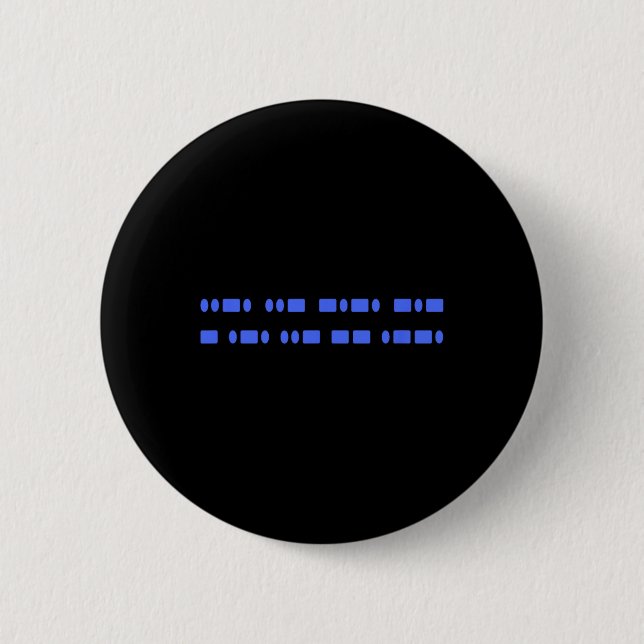 Subtle F T Morse Code Resistance 8647 Feminist Rig Button (Front)
