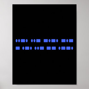 Subtle F T Morse Code Resistance 8647 Feminist Rig Poster