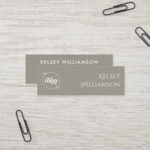 Subtle Fabric Texture Custom Mini Business Card