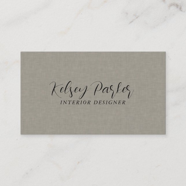 Subtle Fabric Texture Customizable Business Card (Front)