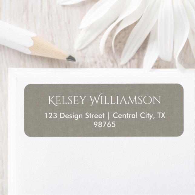 Subtle Fabric Texture Modern Address Labels (Insitu)