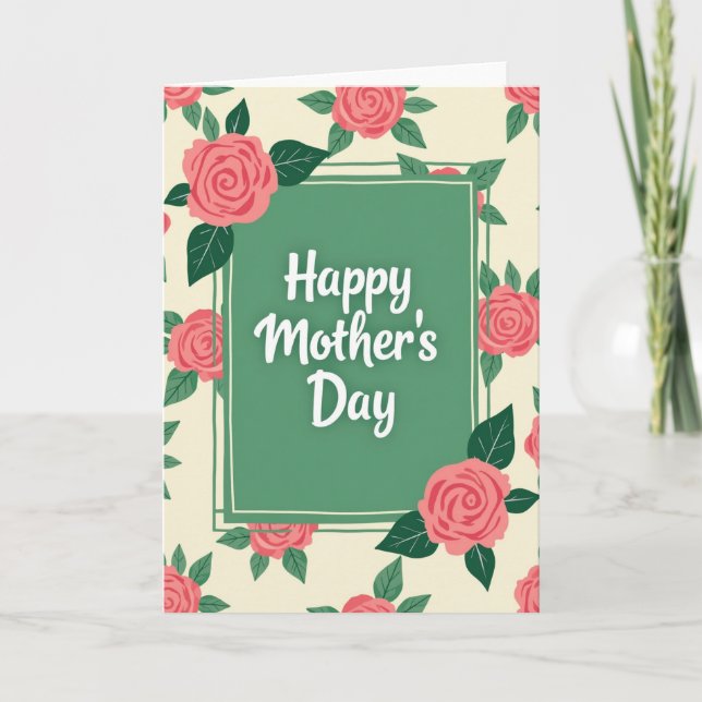 Subtle Floral Mothers Day Card (Front)