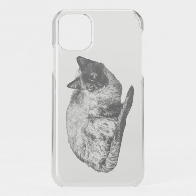 Subtle fur calm, shaded chic uncommon iPhone case (Back)
