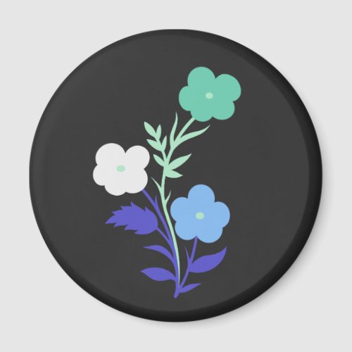 Subtle Gay Man Flag Flowers Magnet