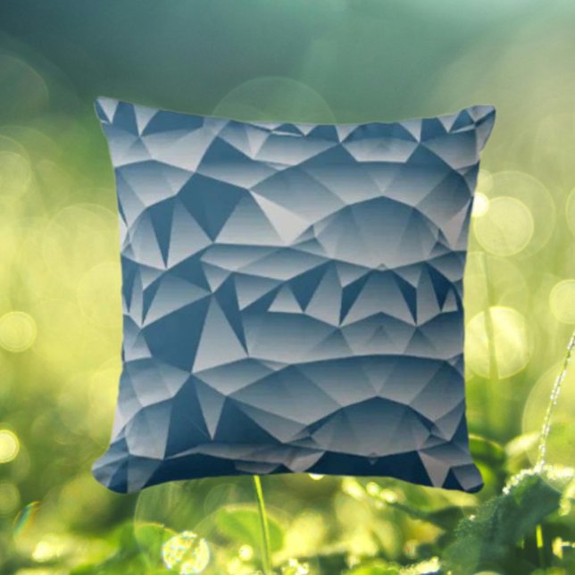 Subtle Geometry Blue Throw Pillow (Creator Uploaded)