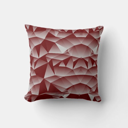 Subtle Geometry Burgundy Throw Pillow