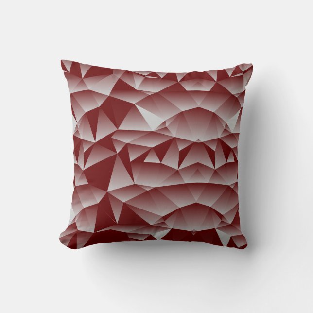 Subtle Geometry Burgundy Throw Pillow (Front)
