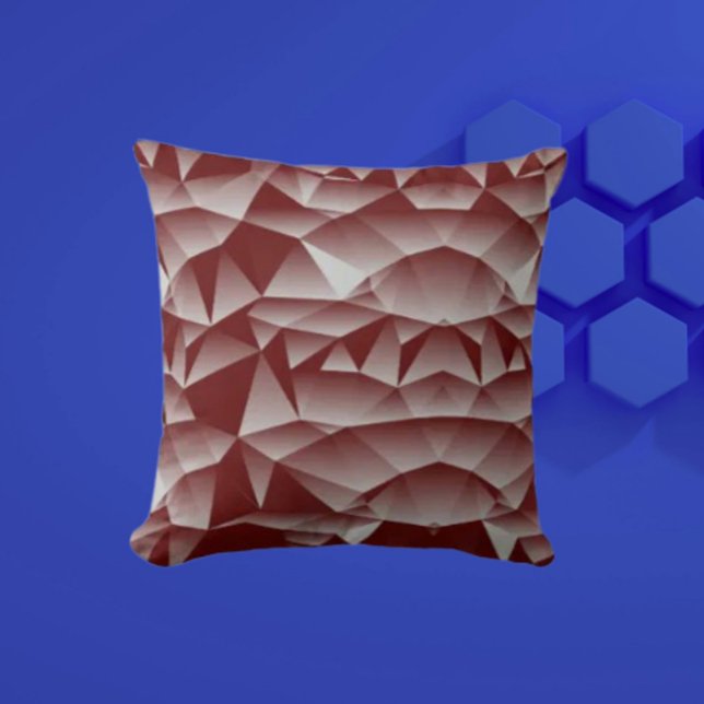 Subtle Geometry Burgundy Throw Pillow (Creator Uploaded)