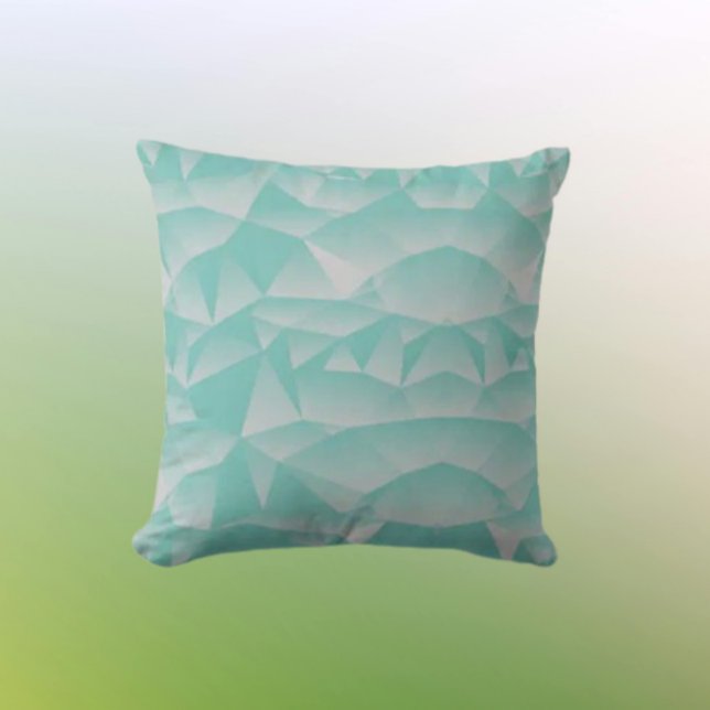 Subtle Geometry Teal Throw Pillow (Creator Uploaded)