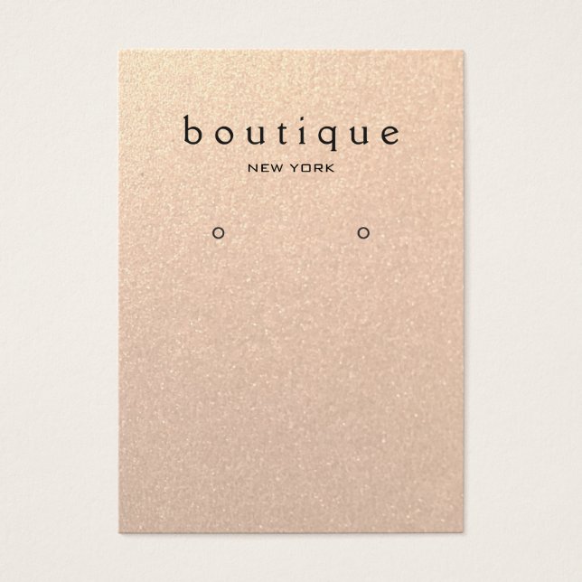 Subtle Gold Glitter  Earring Display Card (Front)