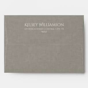 Subtle Gray Fabric Texture Envelope