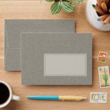 Subtle Gray Fabric Texture Envelope