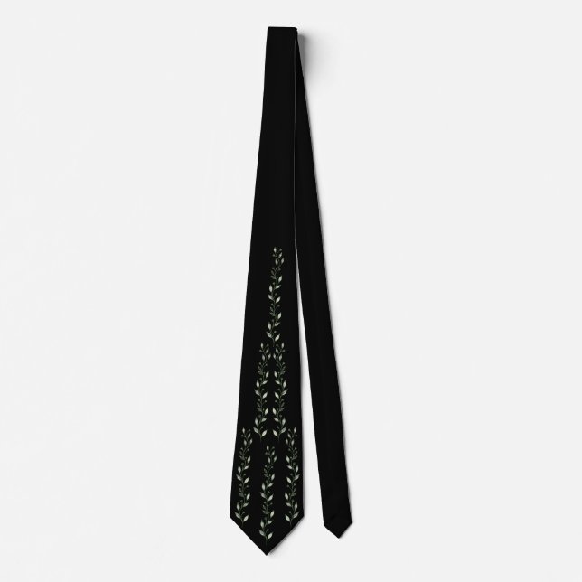 Subtle Green and Black Neck Tie (Front)