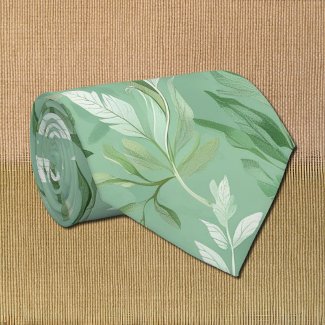 subtle  green   botanical pattern 