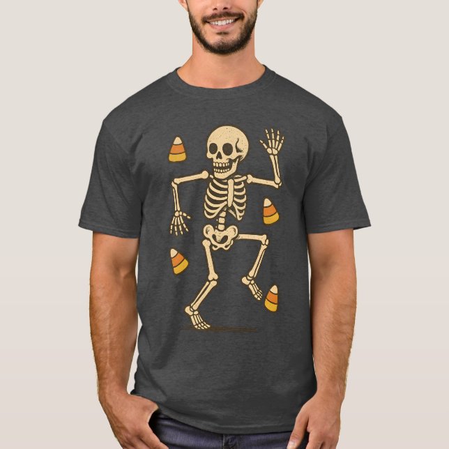 Subtle Halloween Skeleton Candy Trump Halloween Co T-Shirt (Front)