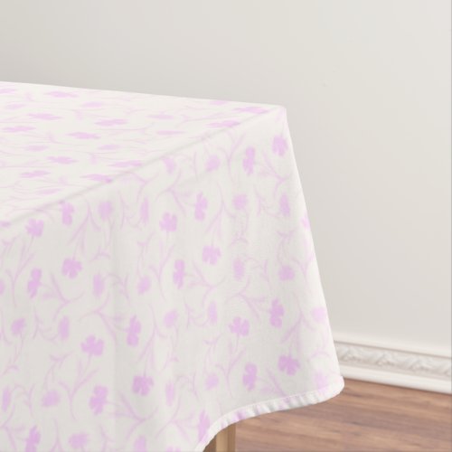 Subtle Light Pink Liberty Floral Pattern Elegant Tablecloth