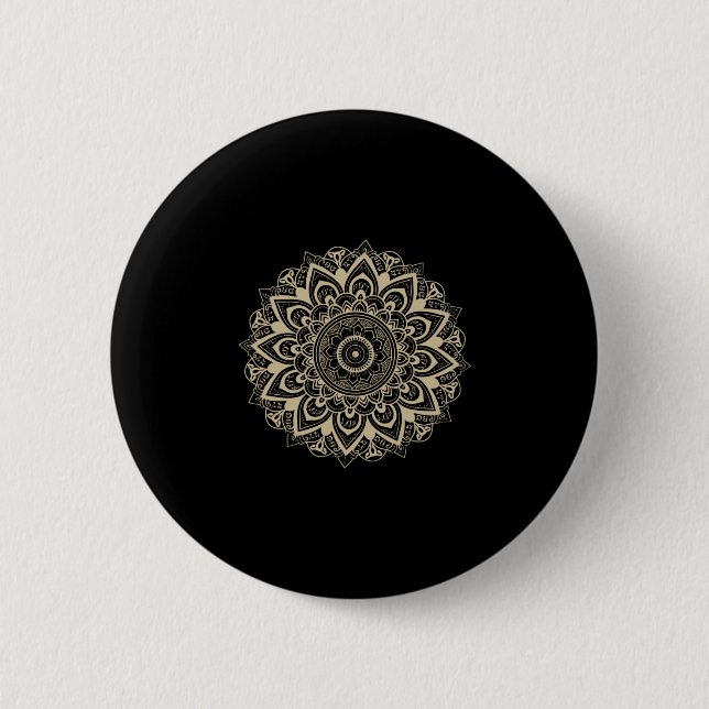 Subtle Mandala 8647 Resist Anti Trump Feminist  Button (Front)