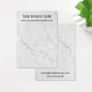 Subtle Marble Earring Holder Display Cards