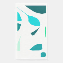Subtle mint blades design Paper Napkin
