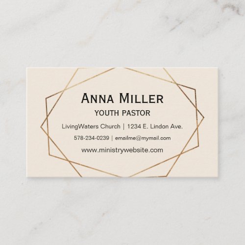 Subtle Modern Youth  Ministry Business Card