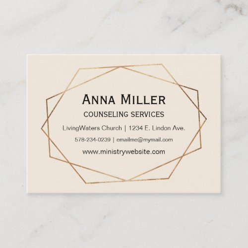 Subtle Modern Youth  Ministry  Triangle Tagline Business Card
