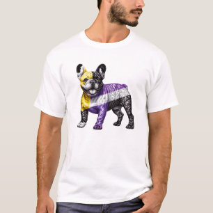 Subtle Non Binary French Bulldog Pride Month LGBTQ T-Shirt