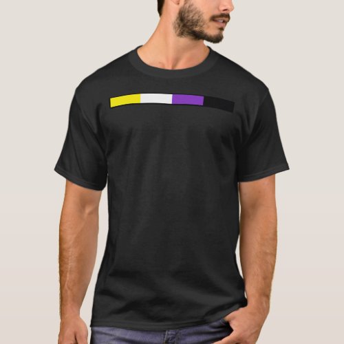 Subtle Non_binary Pride Flag Strip Sticker T_Shirt