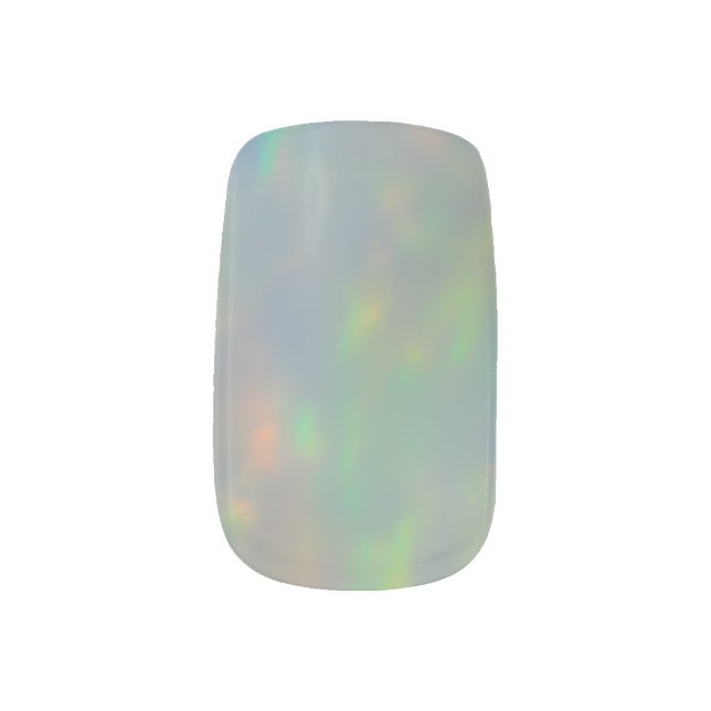 Subtle Opal Minx Nail Art (Left Thumb)