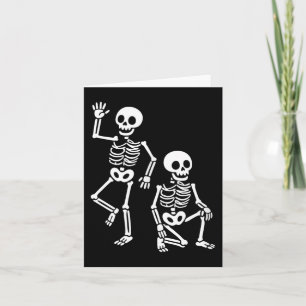 Subtle Party Skeletons Halloween Clic Funny Spooky Card