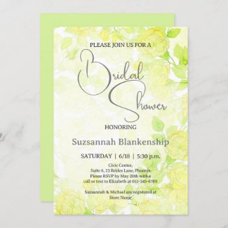 Subtle Pastel Floral Background Bridal Shower 