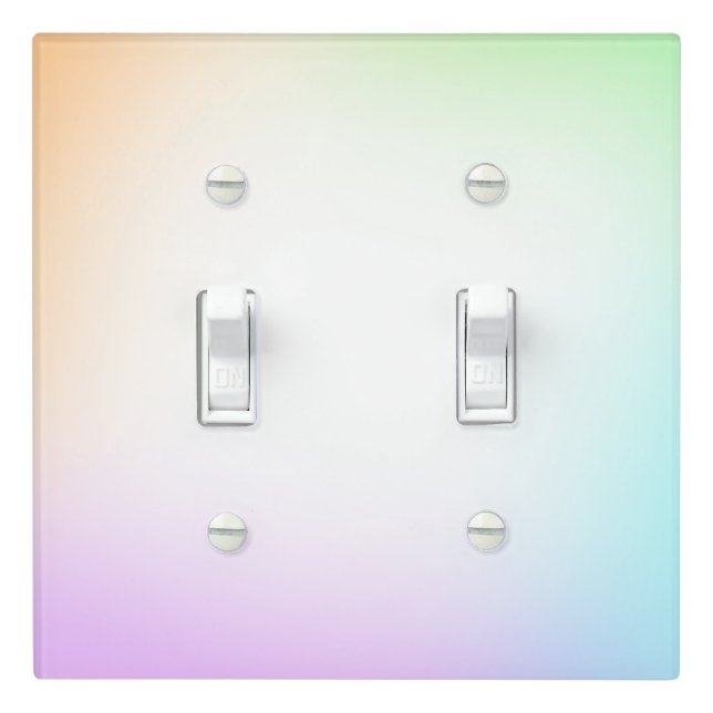 Subtle Pastel Rainbow Light Switch Cover (In Situ)