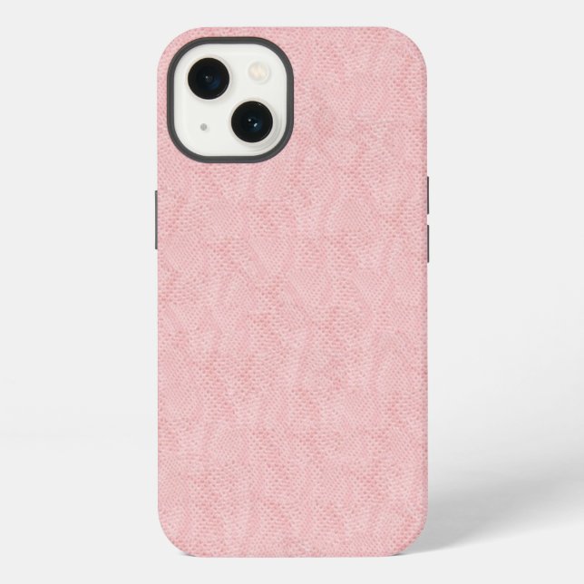 Subtle Pink Snakeskin Pattern Iphone Case (Back)