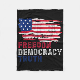 Subtle Political Freedom Democracy & Truth Ame Fleece Blanket