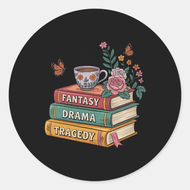 Subtle Political Humor Fantasy Drama Tragedy  Classic Round Sticker (Front)