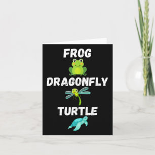 Subtle Political Humor Frog Dragonfly Turtle Card