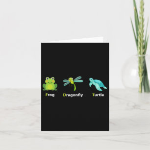 Subtle Political Humor Frog Dragonfly Turtle Shirt Card