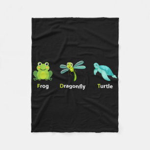 Subtle Political Humor Frog Dragonfly Turtle Shirt Fleece Blanket