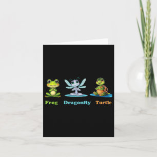Subtle Political Humor Frog Dragonfly Turtle Yoga Card