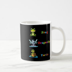 Subtle Political Humor Frog Dragonfly Turtle Yoga Coffee Mug
