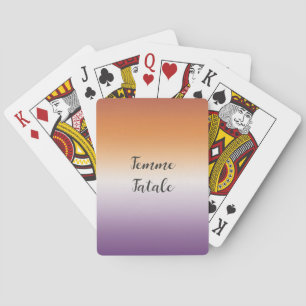 Subtle Pride Lesbian Flag  Poker Cards