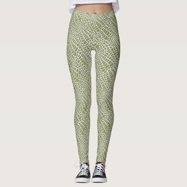 Subtle Reptile Skin Seamless Pattern Leggings (Front)