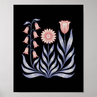 Subtle Resist Trump Foxglove Daisy Tulip Flower 4t Poster