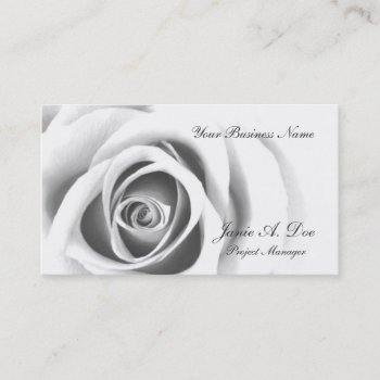 Subtle Rose Business Card by rdwnggrl at Zazzle